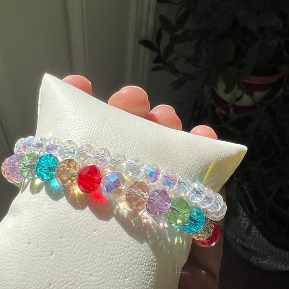 Gorgeous stretchable swarovski beads bracelet - lot of 2 - Picture 10 of 10